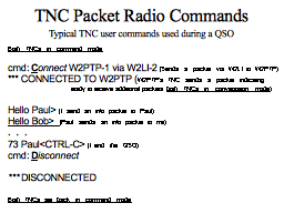 TNC Packet Radio Commands