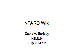 NPARC Wiki