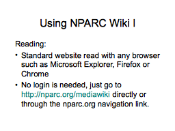 Using NPARC Wiki I